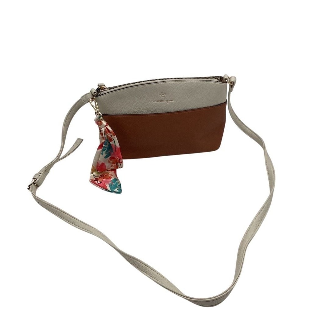 Nanette Lepore Women's Tri-Color Crossbody Bag with‎ Floral Scarf